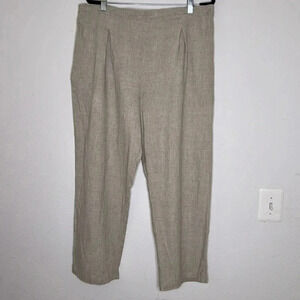 ORA Flax blend plus size pants size 2X with front pleats